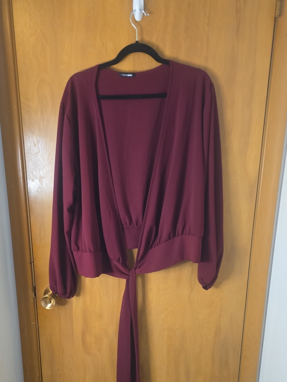Burgundy Wrap Top